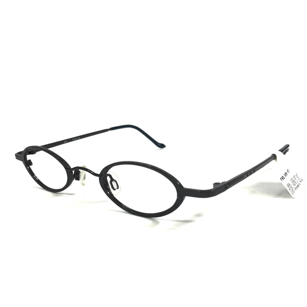 ogi Eyeglasses Frames 5002 COL. 73 Navy Blue Oval Full Rim Titanium 40-20-140